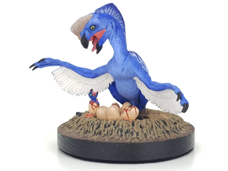 Oviraptor auf Nest - blau, Dinosaurier von Safari Ltd. - Repaint