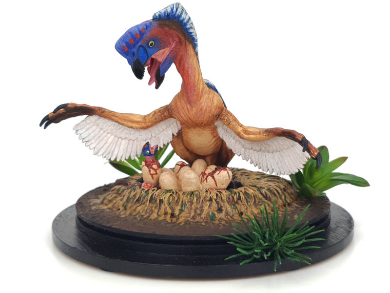 Oviraptor auf Nest - braun, Dinosaurier von Safari Ltd. - Repaint
