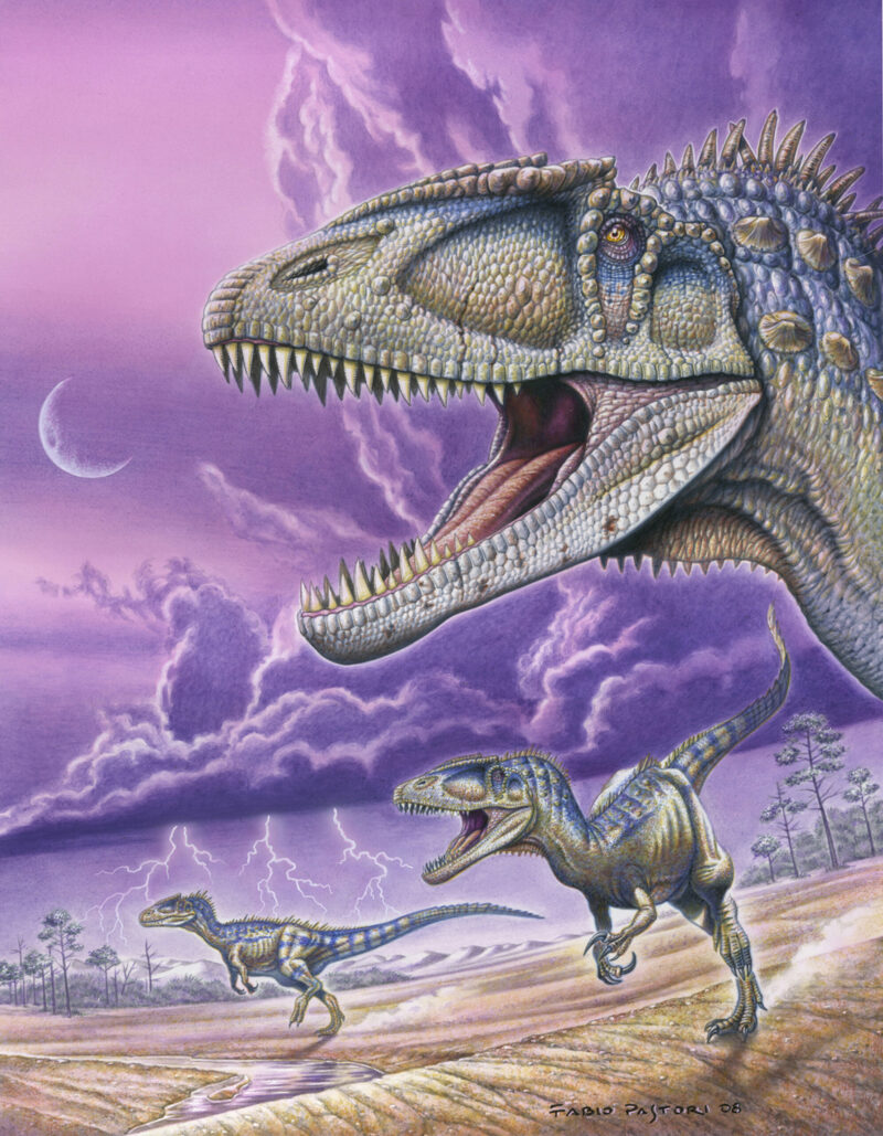 Carcharodontosaurus, Dinosaurier Poster von Fabio Pastori