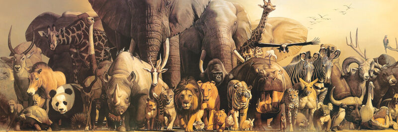 Wilde Tiere Panorama-Poster von Safari Ltd.