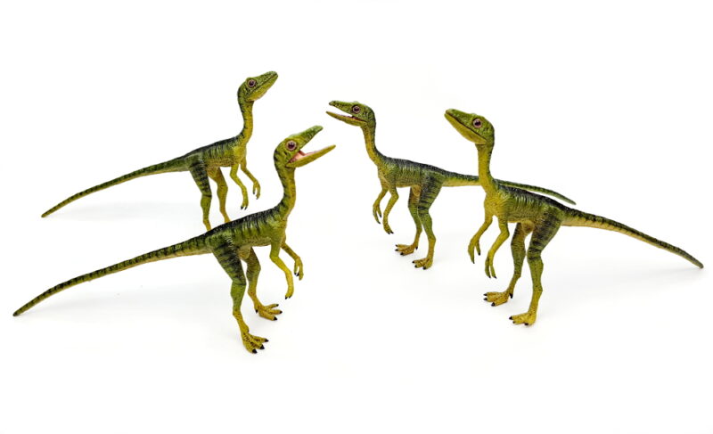 Compsognathus Rudel 'Bad Company', Dinosaurier Modell von Rebor