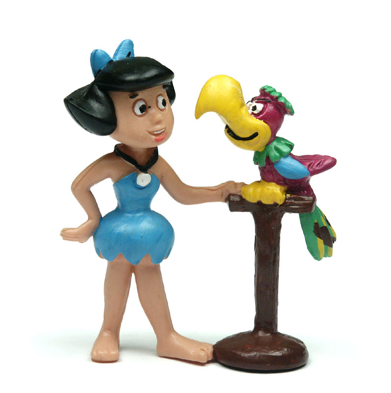 Betty Geröllheimer mit Papagei, Spielzeug Figur