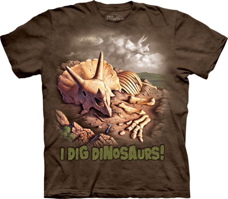 Triceratops Skelett, Dinosaurier T-Shirt The Mountain