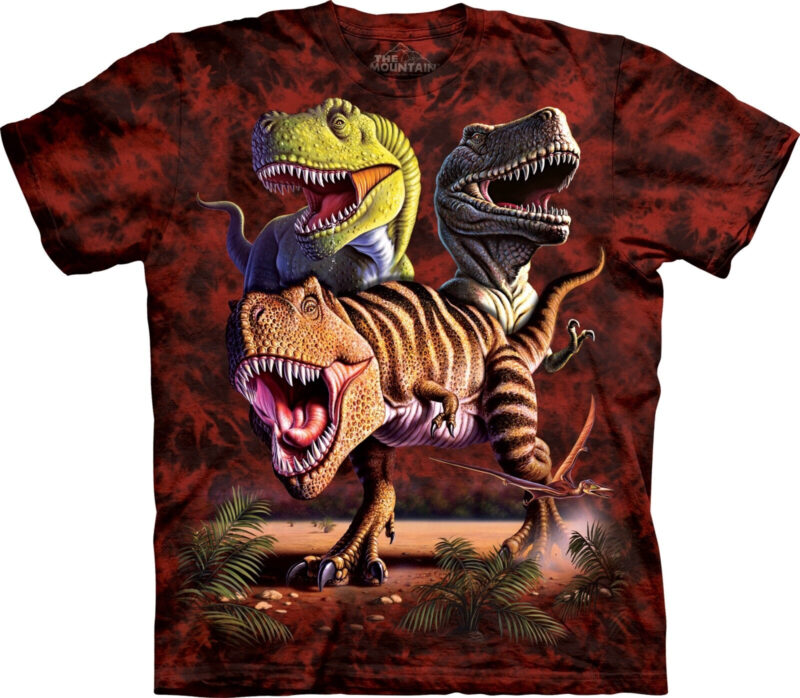 T-Rex-Collage, rot, Dinosaurier T-Shirt The Mountain