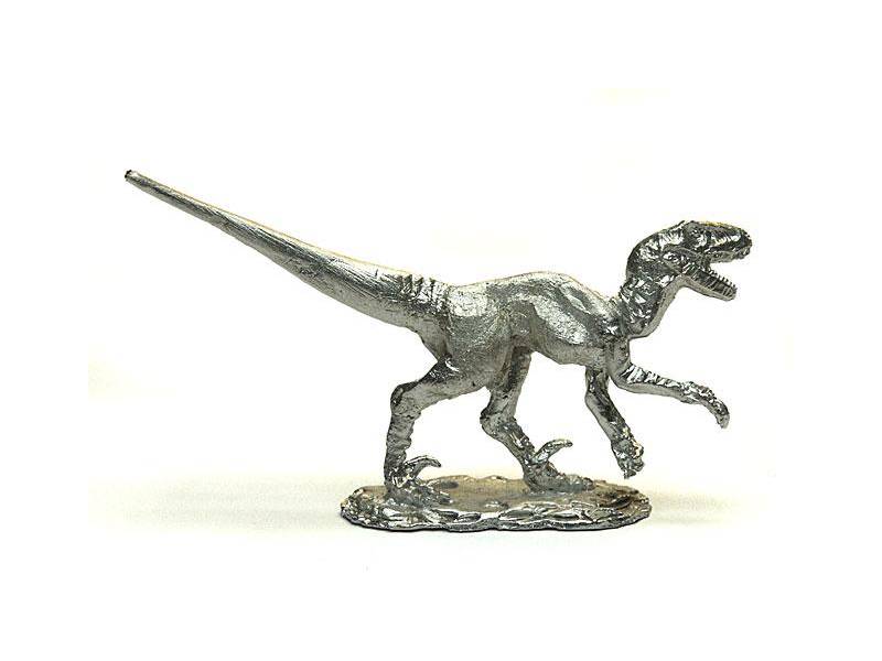 Utahraptor, Dinosaurier Miniatur aus Zinn von Richard Deasey