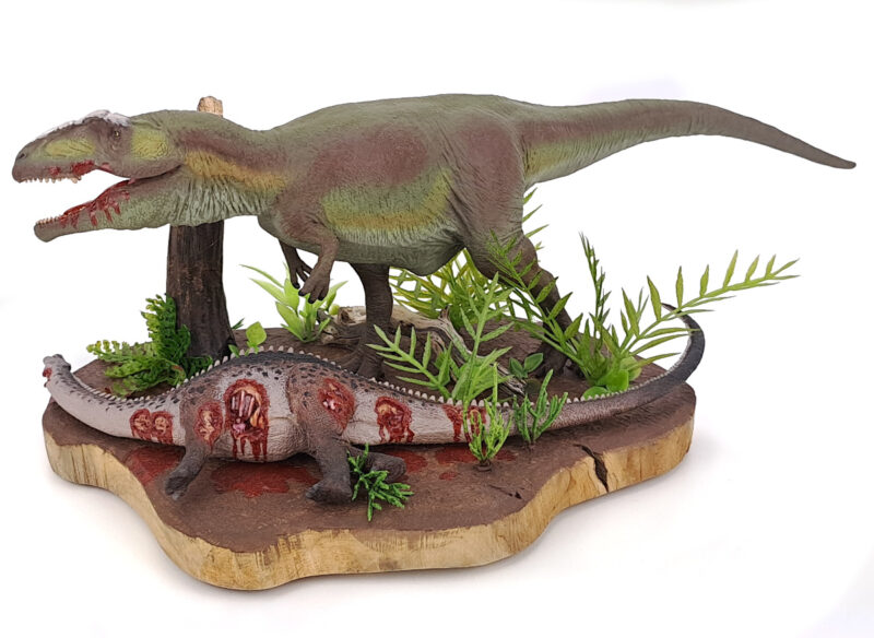 Giganotosaurus mit Beute, Dinosaurier Diorama - Repaint