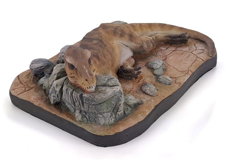 T-Rex schlafend, braun, Dinosaurier Modell von Galileo Hernandez – Bild 3